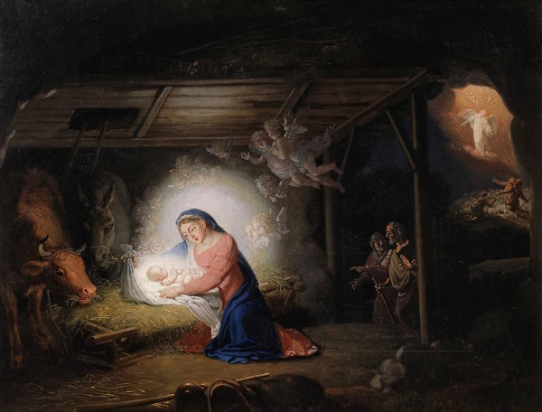 Pintura "The Nativity of Christ", de Vladimir Borovikovsky